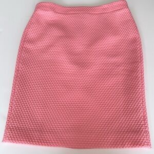 J Crew pink Matelasse pencil skirt. Size 10.